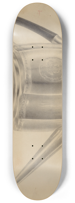 Hester Duany - Silver Teapot 8.25 inch art skate deck