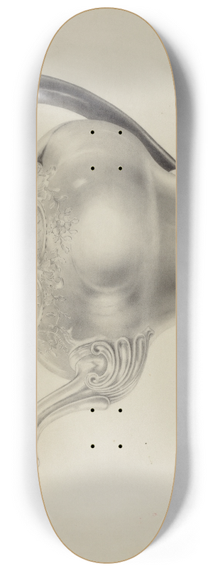 Hester Duany - Silver Teapot 8.25 inch art skate deck