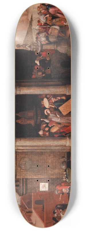 Hieronymus Bosch - Christ Driving the Traders from the Temple 8.25 inch art skate deck