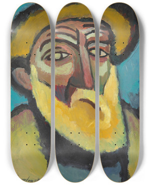 Triptych art skateboard deck of Alexej Von Jawlensky Brtiger Alte by Alexej Von Jawlensky (1864-1941)