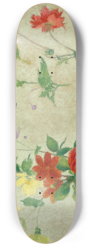 Achille Laug - Bouquet et tude de fleurs 8.25 inch art skate deck