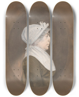 Triptych art skateboard deck of James Sharples Dorothea Hart by James Sharples (1825-1893)