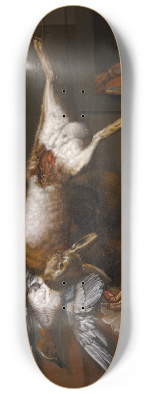 Hinrich Stravius - Hunting Still Life With A Hare 8.25 inch art skate deck