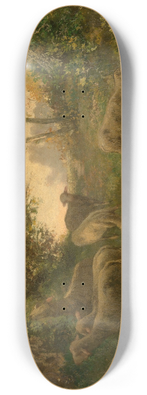 Hippolyte Boulenger - Sheep on the Fringe of the Wood 8.25 inch art skate deck