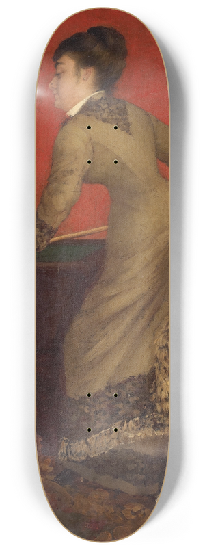 Alfred Stevens - Elegant at Billiards 8.25 inch art skate deck Alfred Stevens - Elegant at Billiards 8.25 inch art skate deck