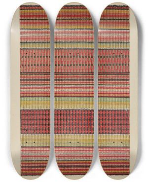 Triptych art skateboard deck of William Bos Woven Wool Carpet by William Bos