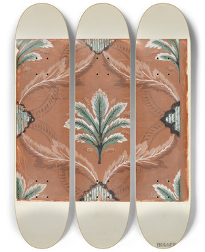 Triptych art skateboard deck of Holger Hansen Wall Paper_2 by Holger Hansen