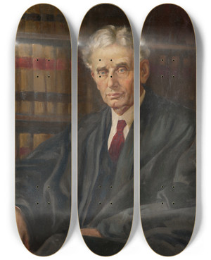 Triptych art skateboard deck of Samuel Johnson Woolf Louis Dembitz Brandeis by Samuel Johnson Woolf (1880-1948)