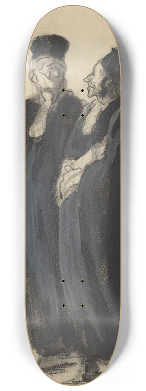 Honor Daumier - Two Lawyers II 8.25 inch art skate deck