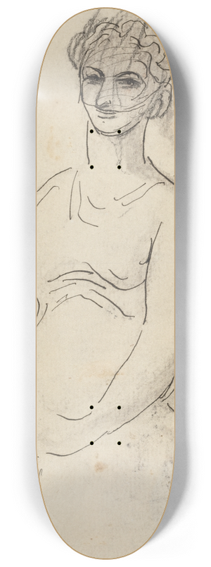 Honor Daumier - Woman with Veil 8.25 inch art skate deck