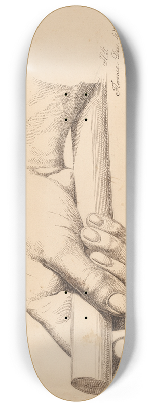 Horatio Greenough - Right Hand Holding Short Rod II 8.25 inch art skate deck