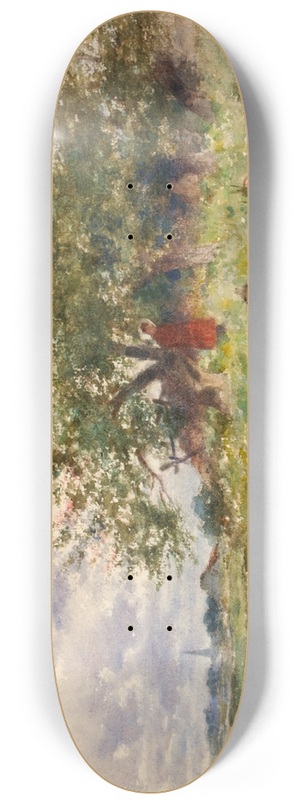 Horatio Walker - Watching The Turkeys 8.25 inch art skate deck