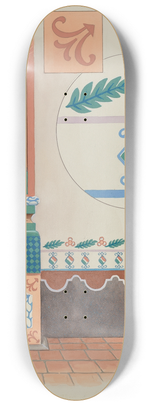 Howard H. Sherman - Pilaster and Sidewall in Church San Luis Rey Mission 8.25 inch art skate deck