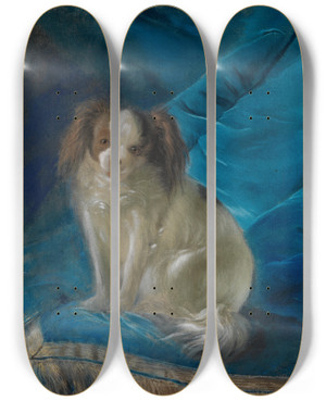 Triptych art skateboard deck of Josef Melling Herrenbildnis_2 by Josef Melling