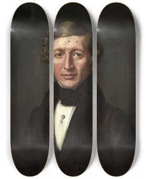 Triptych art skateboard deck of Axel Johan Fgerplan Anders Cederstrm 18051885 by Axel Johan Fagerplan
