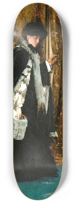 Alfred Stevens - The morning visit 8.25 inch art skate deck