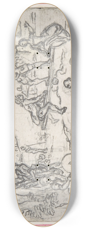 Hubert-Franois Gravelot - Design for a Box-Lid. 8.25 inch art skate deck