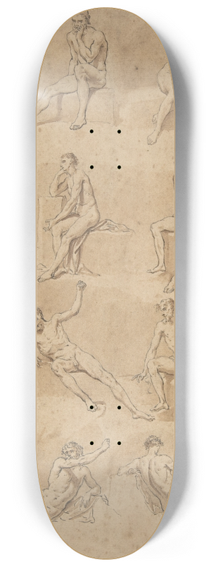Hubert-Franois Gravelot - Figure Studies 8.25 inch art skate deck