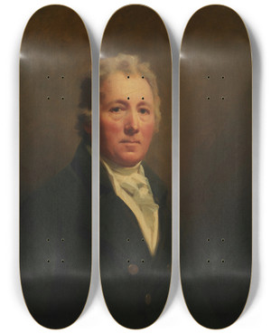 Triptych art skateboard deck of Sir Henry Raeburn William Forsyth 17491814 by Sir Henry Raeburn (1756-1823)