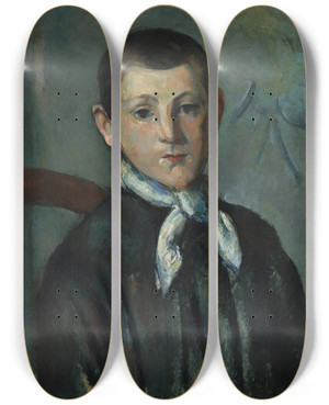 Triptych art skateboard deck of Paul Czanne Louis Guillaume by Paul Cezanne (1839-1906)
