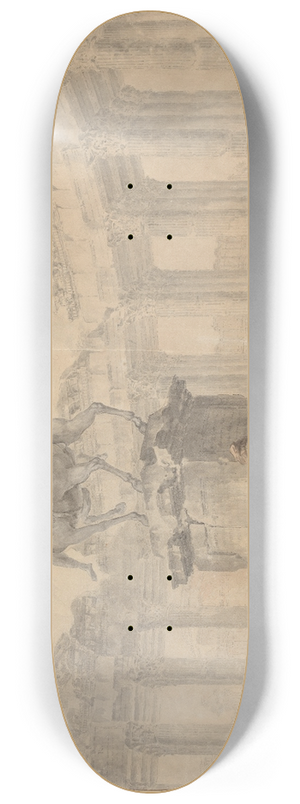 Hubert Robert - Equestrian Statue of Marcus Aurelius 8.25 inch art skate deck