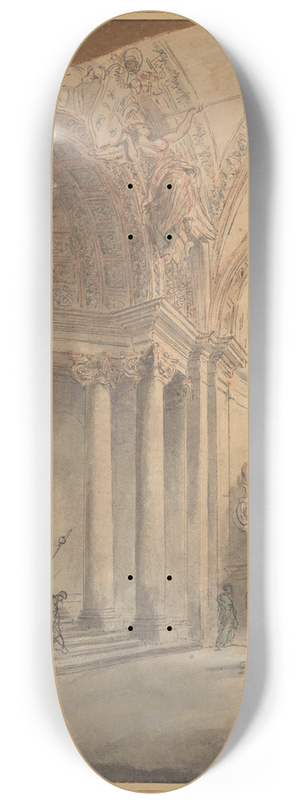 Hubert Robert - Interior of Saint Peters 8.25 inch art skate deck