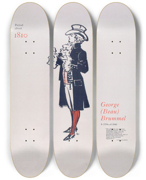Triptych art skateboard deck of B Kuppenheimer Co Period About 1810 by B Kuppenheimer Co (19-20-)