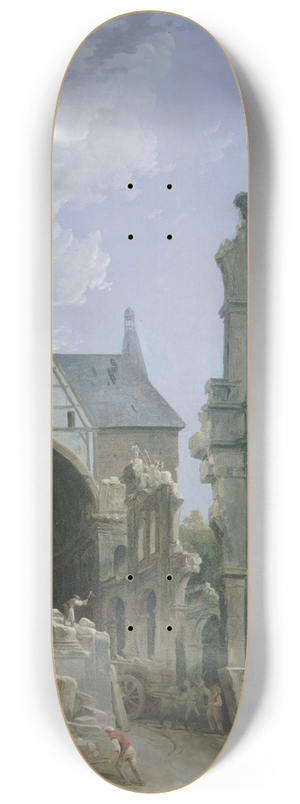 Hubert Robert - LEglise des Feuillants en dmolition 8.25 inch art skate deck