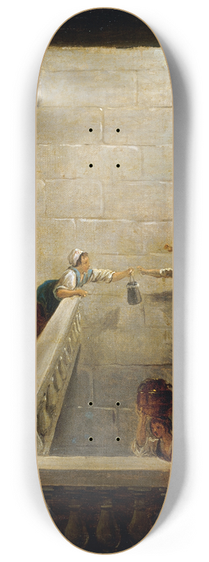 Hubert Robert - Le Ravitaillement des prisonniers  la prison de Saint-Lazare 8.25 inch art skate deck