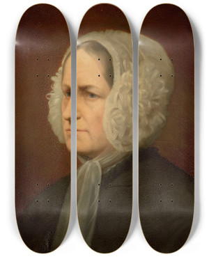 Triptych art skateboard deck of Ary Scheffer Portrait Of Ra Branicka by Ary Scheffer (1795-1858)