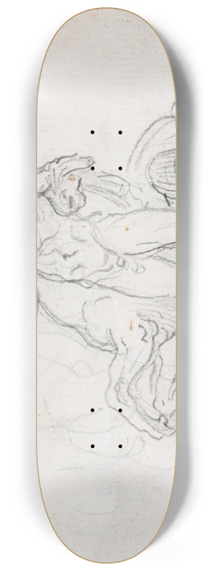 Hubert Robert - Statue of Alexander and Bucephalus (recto) 8.25 inch art skate deck