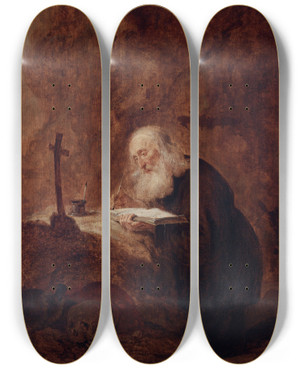 Triptych art skateboard deck of Jan Olis Saintjerome by Jan Olis (1610-1676)