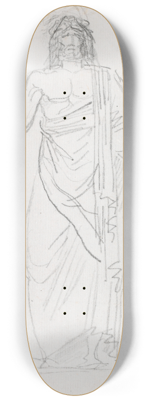 Hubert Robert - Statue of Zeus Holding a Thunderbolt 8.25 inch art skate deck