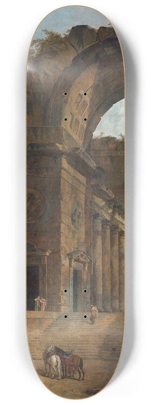 Hubert Robert - The Fountains 8.25 inch art skate deck