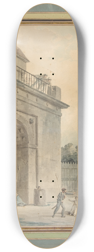 Hubert Robert - Visitors leaving a prison 8.25 inch art skate deck
