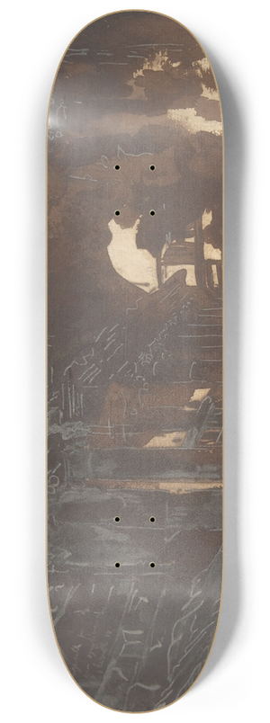 Hubert Robert - Washerwomen in a Ruined Gallery 8.25 inch art skate deck