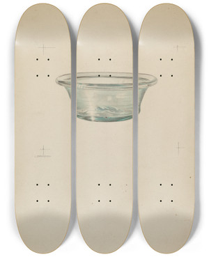 Triptych art skateboard deck of Isidore Steinberg Sauce Dish by Isidore Steinberg (20-)