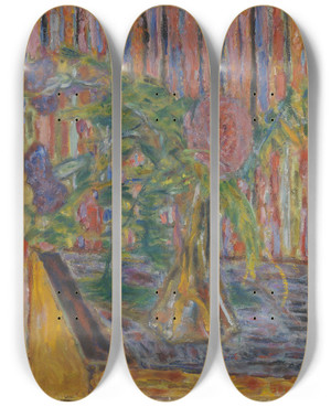Triptych art skateboard deck of Pierre Bonnard Flower Vase by Pierre Bonnard (1867-1947)