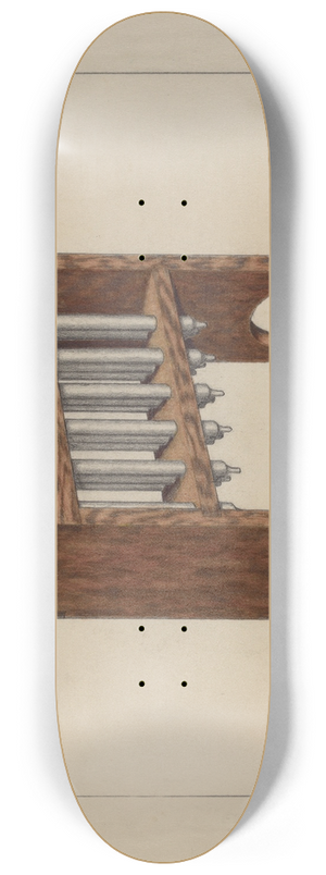 Hugh Clarke - Candle Mold 8.25 inch art skate deck