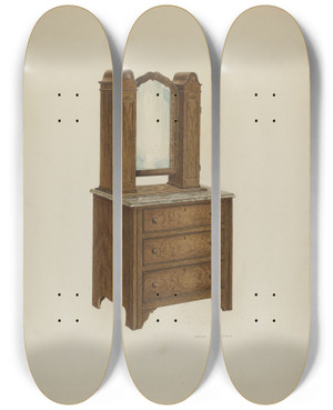 Triptych art skateboard deck of Archie Thompson Brides Bureau by Archie Thompson