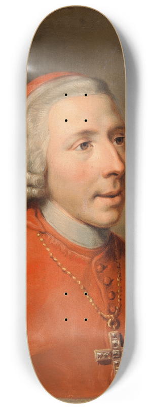 Hugh Douglas Hamilton - Portrait of Cardinal Henry Benedict Maria Clement Stuart, Duke of York (1725-1807) 8.25 inch art skate deck