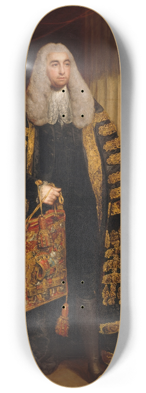 Hugh Douglas Hamilton - Portrait of John Fitzgibbon, Earl of Clare (1749-1802) 8.25 inch art skate deck