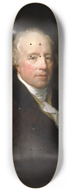 Hugh Douglas Hamilton - Portrait of Richard Lovell Edgeworth (1744-1817) 8.25 inch art skate deck