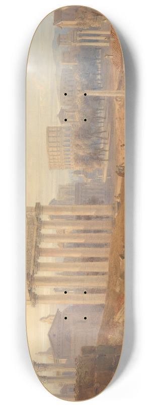 Hugh William Williams - View of the Forum in Rome 8.25 inch art skate deck