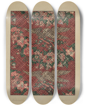 Triptych art skateboard deck of Daniel Fletcher Quilt by Daniel Fletcher