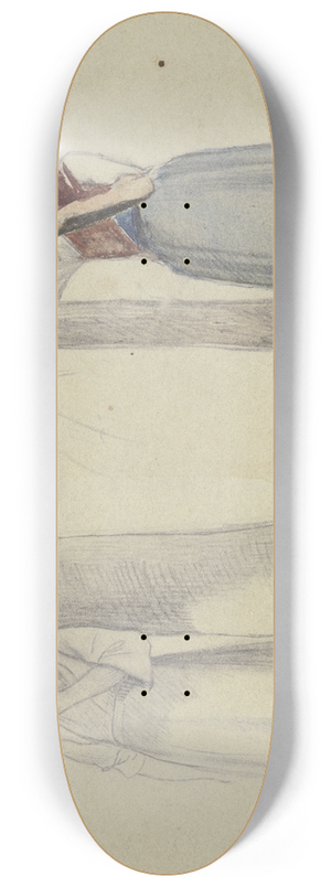 Hugo Kauffmann - Girl at the tree 8.25 inch art skate deck