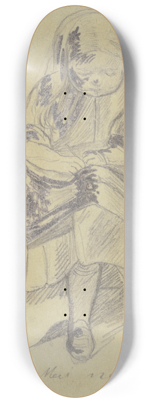 Hugo Kauffmann - Schreibendes kleines Mdchen 8.25 inch art skate deck Hugo Kauffmann - Schreibendes kleines Mdchen 8.25 inch art skate deck