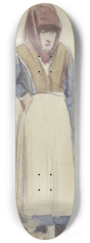 Hugo Kauffmann - Screaming woman 8.25 inch art skate deck