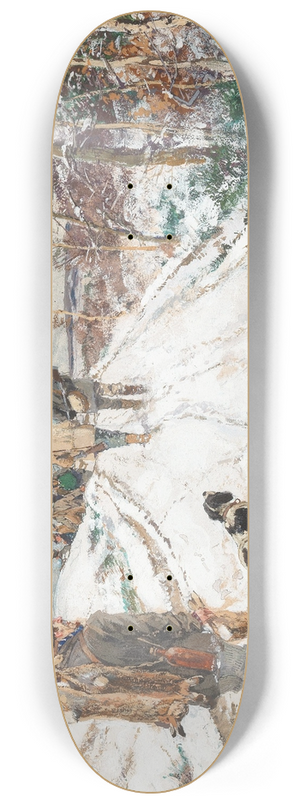 Hugo Mhlig - A hinting party in winter 8.25 inch art skate deck