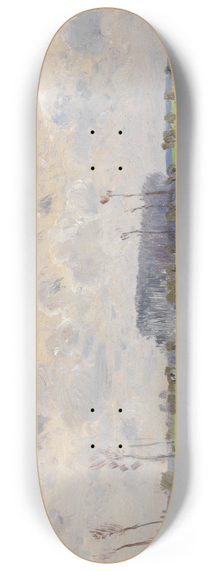 Hugo Mhlig - Sommerwiese mit blumenpflckenden Mdchen 8.25 inch art skate deck